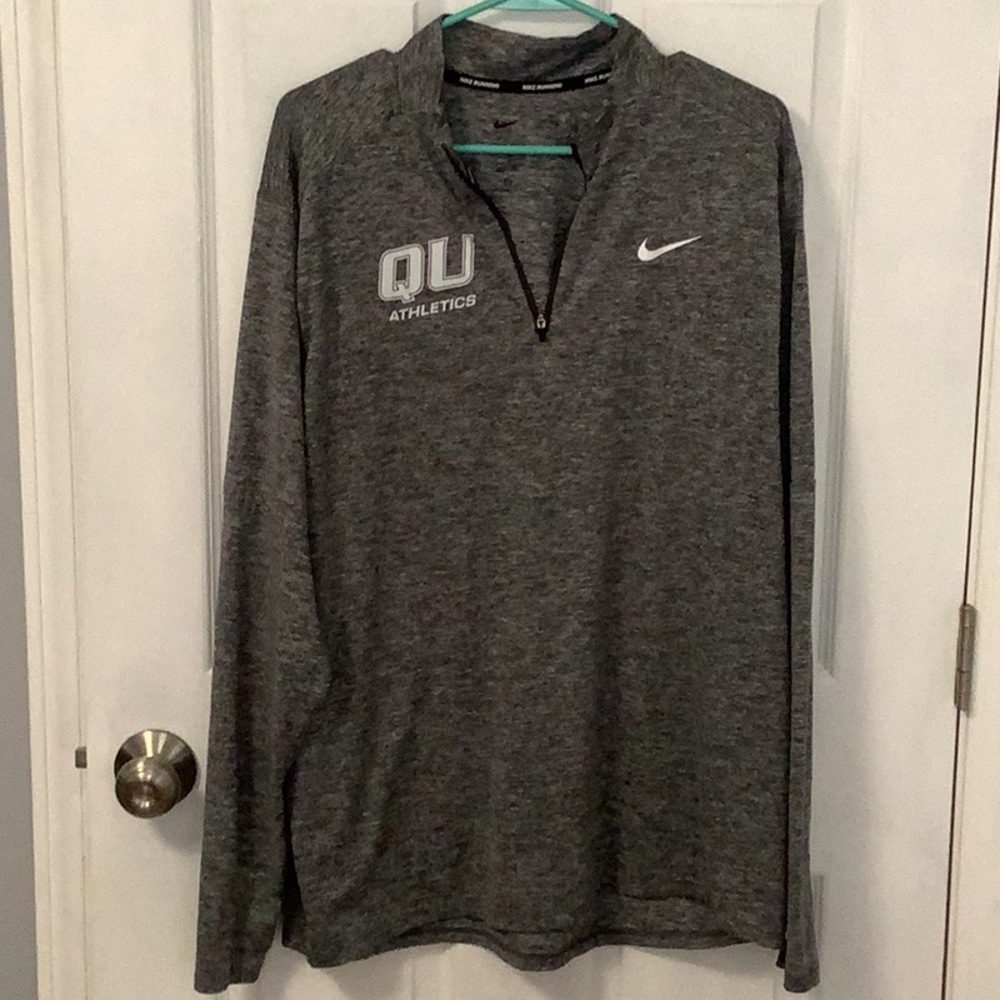 Nike Gray QU Athletics Quarter-Zip Pullover